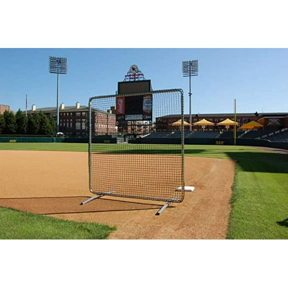 Jones-Sports Professional 7' x 7' Fielders Safety Screen Frame with #42(60 Ply) Pillow Case Net for Baseball and Softball