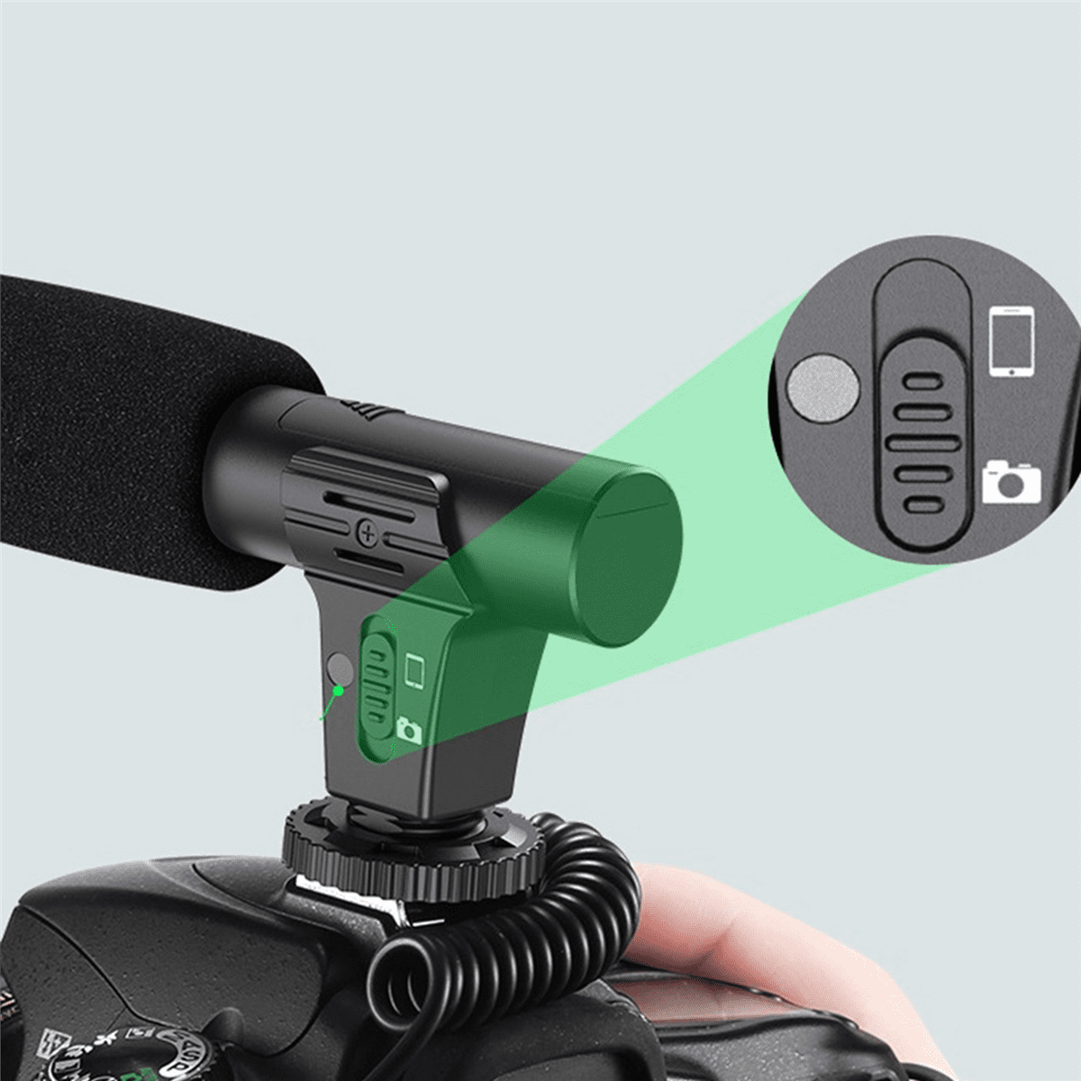 10X Updated 3.5mm HD Video Recording Microphone Smart Noise Reduction Interview Mic for Mobile Phone/SLR Camera