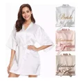 thumbnail image 1 of Batas Para Novias Damas Bordada Suave Pijamas Satin Camisón, 1 of 7