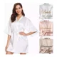 thumbnail image 1 of Batas Para Novias Damas Bordada Suave Pijamas Satin Camisón, 1 of 7