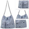 thumbnail image 1 of Bolso Bandolera Acolchado Con Patrón Lazo para Mujer Ocio Gran Capacidad Pequeño, 1 of 9