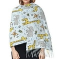 thumbnail image 5 of Shawl Wraps for Women - giraffe monkey_A Oversized Fall Winter Fashion Blanket Scarf for Women, 5 of 6
