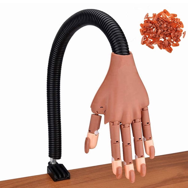 Nail Art Training Practice Hands Nail Show Nail Art Supplies - Manos protésicas falsas extraíbles flexibles para manicura Manicure - Nail Art DIY Print Practice Tool Zhivalor 2035852-2