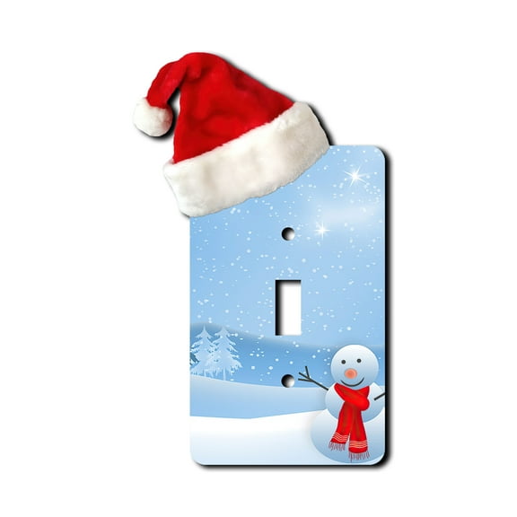 Off The Wall Plates - Christmas Santa Cap - Single Gang Light Switch