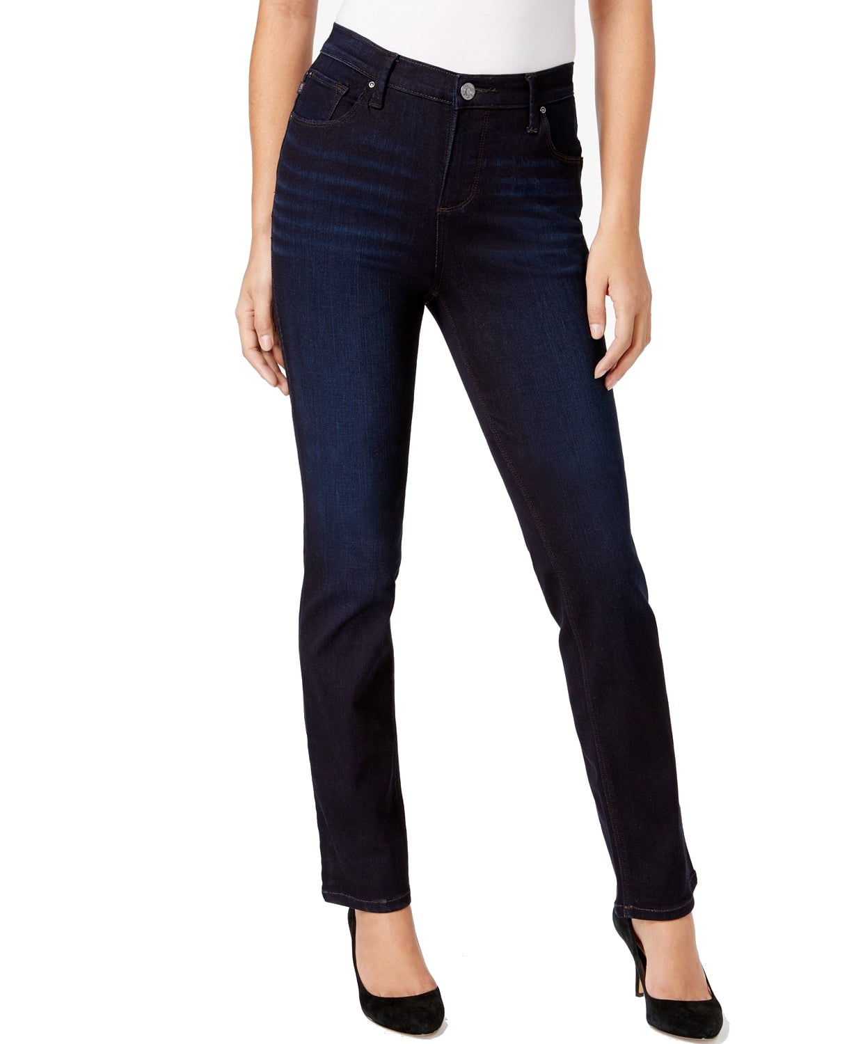 Lee - Womens Gwen Slim-Fit Straight-Leg Stretch Jeans $56 10 - Walmart ...