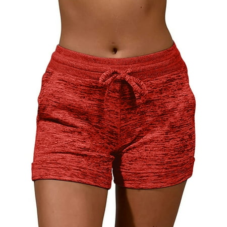 S-5XL Women Summe Beach Shorts Drawstring Waist Shorts with Pockets ...