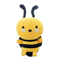 QITOWM Plush Bee Stuffed Animal Toy, Soft and Cuddly Yellow Black Bumblebee Doll, Cute Cartoon Plushie for Kids and Adults Birthday, Huggable Pillow (25CM)