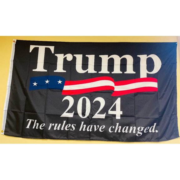 TRUMP 2024 THE RULES HAVE CHANGES 3X5 FLAGS AND BANNER