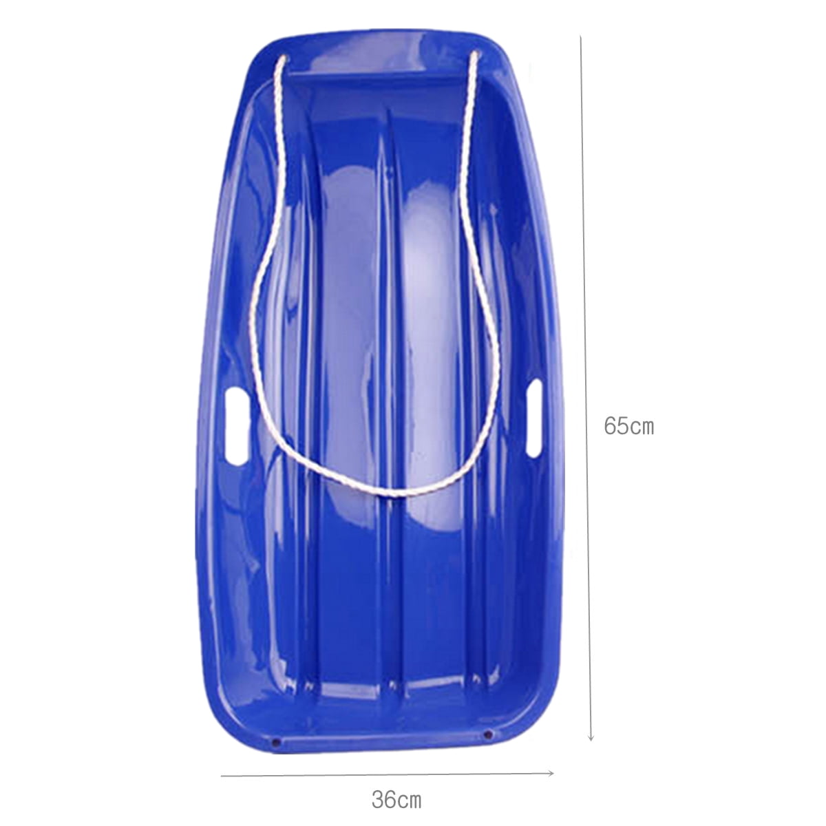 JHKGY Toboggan en Plastique R/ésistant,Ski Board Sleigh,Toboggan dhiver De Tra/îneau /À Neige en Plastique Ext/érieur,Luge avec Poign/ée De Frein /À Corde De Remorquage,Planche De Ski Unisexe