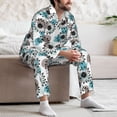 thumbnail image 7 of Salouo Watercolor Sunflower Print Button-Front Long Sleeve Pajama Set for Men, Soft 2Pjs Men's Long Sleeve Sleepwear-X-Large, 7 of 7