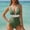 Army Green, variant on Abomasnow One Piece Swimsuit Women Tummy Control Ruch Bathing Suits Slimming Modest Color Block Swim Suits 2025 V Neck Swimwear
