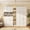 White, variant on Mintazer Twin Murphy Bed with Wardrobe & LED Shelves, Modern Folding Cabinet Bed with Storage for Bedroom Apartment Guest Room, Gray