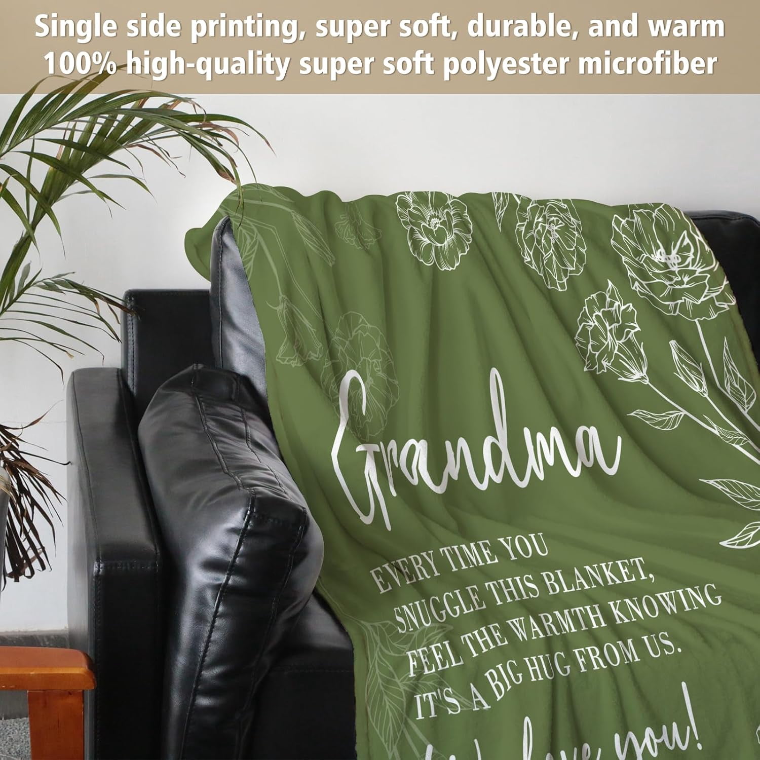 Grandma Gifts, Gifts for Grandma Blanket, Grandmas Birthday Gift from Grandkids, to My Grandmother Throw Blanket