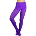 thumbnail image 4 of ToBeInStyle Junior Teenage Girl Young Adult Opaque Nylon Pantyhose - Purple - One Size, 4 of 5