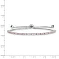 thumbnail image 2 of Sterling Silver Rhodium-plated October Birthstone Pink Cubic Zirconia Adjustable Bracelet, 2 of 5
