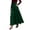 Dark Green, variant on Women's Ankle Length High Waist A-line Flowy Long Maxi Skirt (Grey XXL)