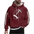 thumbnail image 1 of Styesk Chemises Hommes Mode Décontractée à Capuche Imprimé avec Poche Chandail Manches Longues Chandail en Molleton, 1 of 4