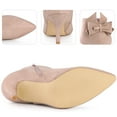 thumbnail image 4 of BLISSFUL STEP Women Bow Pointed Toe Stiletto Heels Ankle Boots, 4 of 6