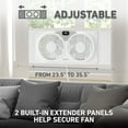 thumbnail image 4 of Holmes 9" Digital Window Fan, 3-Speed, Thermostat, Remote, Adjustable Extenders, 4 of 10