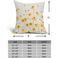 thumbnail image 4 of Spring Summer Floral Pillow Covers 20X20 Inch Set of 2 Coreopsis Daisy Yellow Flowers Bee Decorative Pillow Cases Farmhouse Seasonal Cushion Case Farmhouse Home Decor for Sofa Couch Bedroom Outdoor, 4 of 6