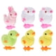thumbnail image 1 of 6 piezas de adorables pollitos y conejitos de peluche, juguetes de cuerda para niños., 1 of 4