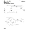 thumbnail image 2 of Kingston Brass CK136K2 Victorian 7-3/4-Inch Round Raindrop Brass Shower Head with 10-Inch High-Low Adjustable Shower Arm in Polished Brass, 2 of 4