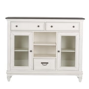 Liberty Furniture Industies, INC Allyson Park Allyson Park Buffet in Wirebrushed White w/ Charcoal Top