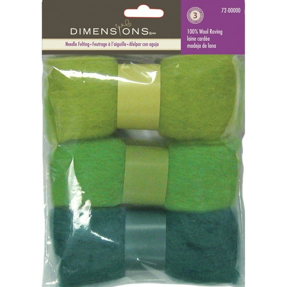 Feltworks Roving Trio Pack 1.58oz-Blue Green