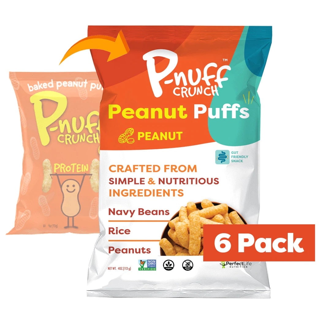 Baked Peanut Puff Snack by PNuff Crunch 4oz Classic Roasted Peanut