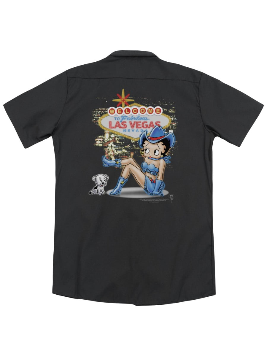 Vegas Baby Adult Work Shirt Betty Boop