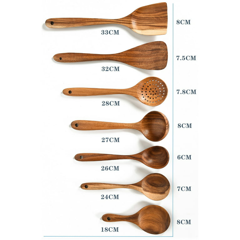 Calphalon Cookware Utensil Set 3pc Wooden Spoon Spatula for Non
