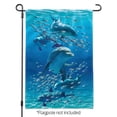 thumbnail image 2 of Dolphins Pod Underwater Diving Ocean Garden Yard Flag, 2 of 4