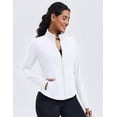 thumbnail image 3 of Pinspark Womens Running Workout Jackes Full Zip Slim Fit Athletic Tops with Pockets Comfy Breathable Yoga Sports Track Jackets, 3 of 8