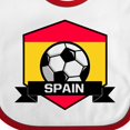 thumbnail image 4 of Inktastic Soccer Spain Flag Banner Boys or Girls Baby Bib, 4 of 4