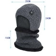 thumbnail image 3 of AWZXDE Winter Hats For Men Thick Lined Knit Hat And Scarf Set Neck Warmer For Older Men Warm Cap Black, 3 of 5