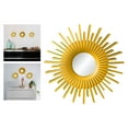 thumbnail image 6 of European Style Ornate Round Hanging Makeup Bathroom Bedroom Entryways Vanity Wall Mounted Arts Mirrors - Sun Shaped Gold, 6 of 10