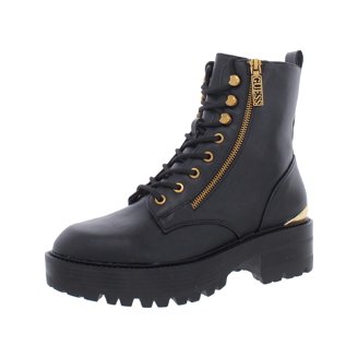 Guess Womens Womens Fearne Lug Sole Lace Up Bootie, Black  display picture 2