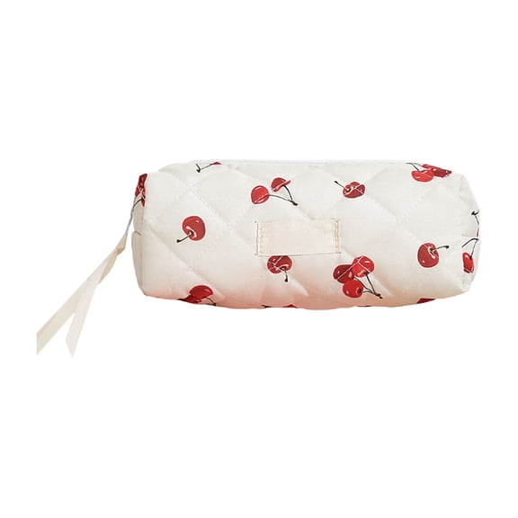 Elegant Quilted Cosmetic Organizer Set for Women Spacious Travel Toiletry Storage Pouch Floral Design Carryall Bag