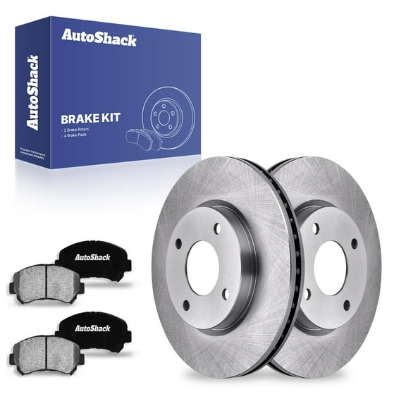 AutoShack 11.02" (279.8 mm) Front Vented Brake Rotors   Ceramic Brake Pads | Replacement for 2007 Nissan Sentra 2009 Nissan Sentra | 6-PC Brake Kit