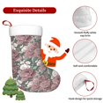 thumbnail image 5 of Balery Rose Flowers Pattern Christmas Stockings with Initials, 18" Large Knit Christmas Stocking,Xmas Stocking for Kids, Holiday and Family Stocking, 5 of 7