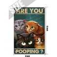 thumbnail image 5 of Metal Signs Cat Funny Wall Decor are You Pooping Poster Funny Restroom Bathroom Wall Decor Cat Lovers Gift Vintage Room Decor Aesthetic Wall Art for Home Office Hotel 12x8 Inch, 5 of 6