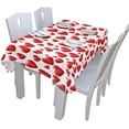 thumbnail image 5 of Rectangle Tablecloth Red Love Heart Solid Polyester Fabric Tablecloth for Kitchen Dinning Wedding Holiday Party Decorations 60x120 Inch, 5 of 5