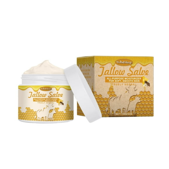 Giunmcul Grass Fed Beef Tallow Balm with Moisturizing Cream for Soft Moisturizer 59g Hydrating Brightening Suitable for Combination Skin