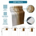 thumbnail image 6 of Ombre Waves Table Runner - 48 Inch Long Abstract Art Gradient Brown Modern Cotton and Linen Blended Dress Scarves Farmhouse Table Runner for Kitchen Dining, Coffee Table, 13" x 48", 6 of 8