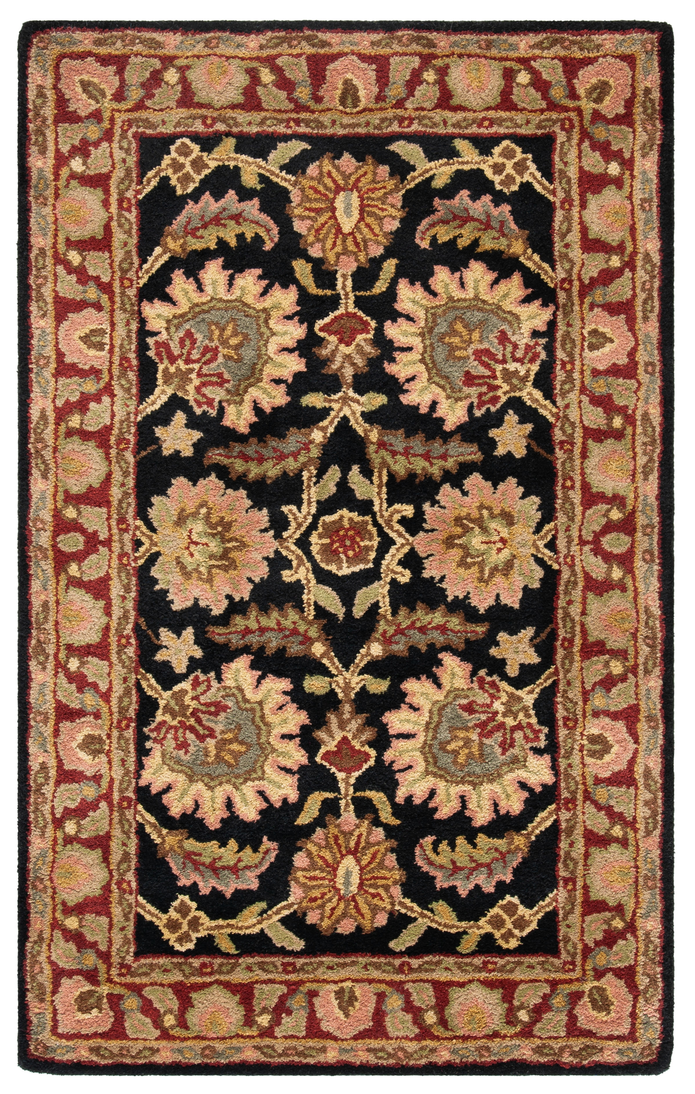 SAFAVIEH Classic Fredrick Oriental Wool Area Rug, Navy/Red, 4' x 6'