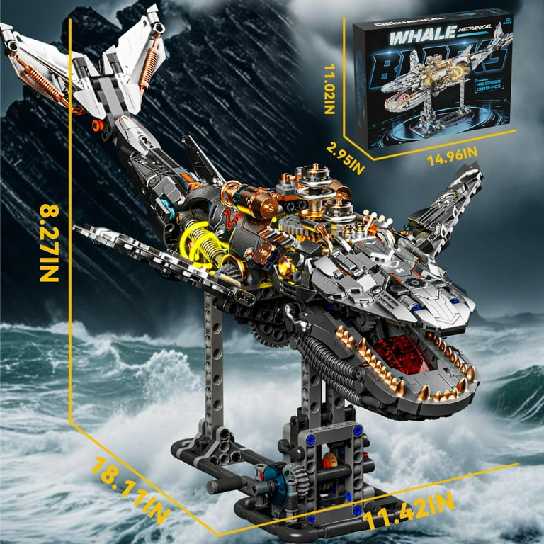 GZBrick Mechanical Whale Building Sets Compatible with Lego Sea