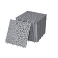 thumbnail image 2 of Noble House 12" Pebble Plastic Interlocking Deck Tiles, Waterproof Anti-Slip Outdoor Flooring, Gray, 60 PCS, 2 of 14