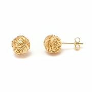 Peermont 18k Yellow Gold Plated 10mm Woven Love Knot Stud Earrings