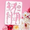 thumbnail image 3 of 12 Pcs Couple Silhouette Painting Stencil 8.3x11.7 inch Reusable Boy Girl Drawing Template DIY Romantic Love Valentine's Day Decor Stencil for Painting on Wood Wall Fabric Furniture Colorful, 3 of 7