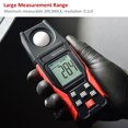 thumbnail image 3 of Digital Illuminometer, Portable High Accuracy Illuminance Meter 120 Degree 200000LX  For Factory, 3 of 8